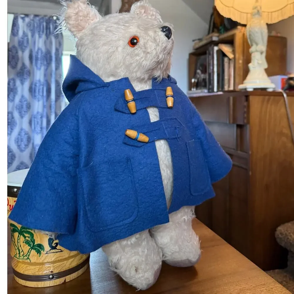 Vintage 1972 Original Paddington Bear Blue Coat Made In England Gabrielle